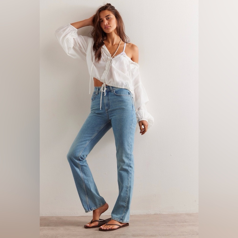 We The Free Xena High Rise Slim Straight Jeans